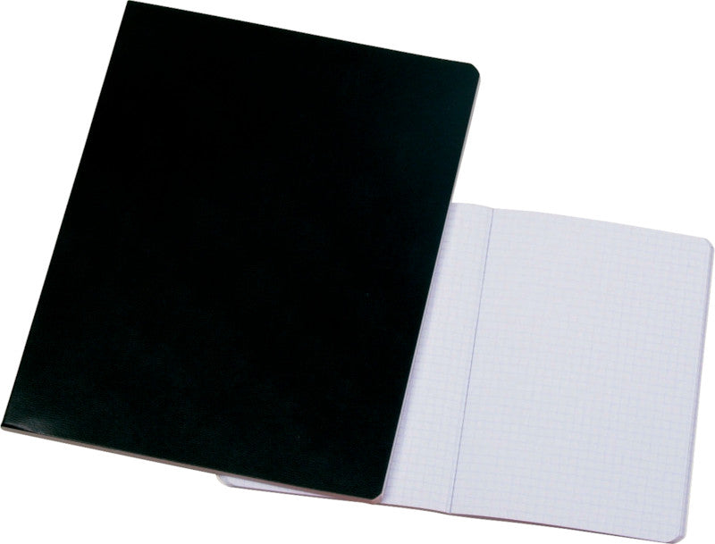 Natura line Wachstuchheft, A4, kariert (4 mm), geheftet, 96 Seiten, 80 g/m² – schwarz