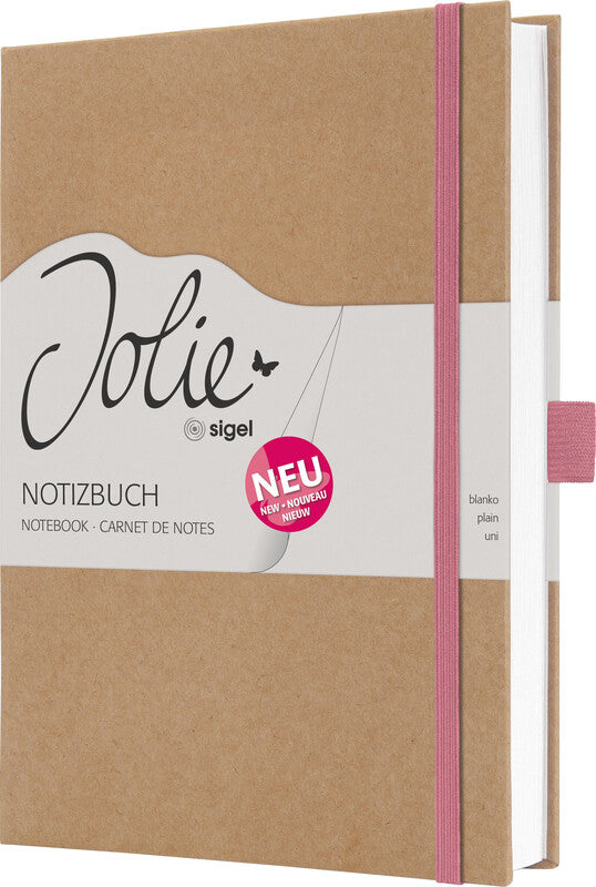 Sigel Notizbuch – A5 – liniert – 192 Seiten – 100 g/m² – gebunden, Lesezeichen, Stiftschlaufe, sortiert, FSC