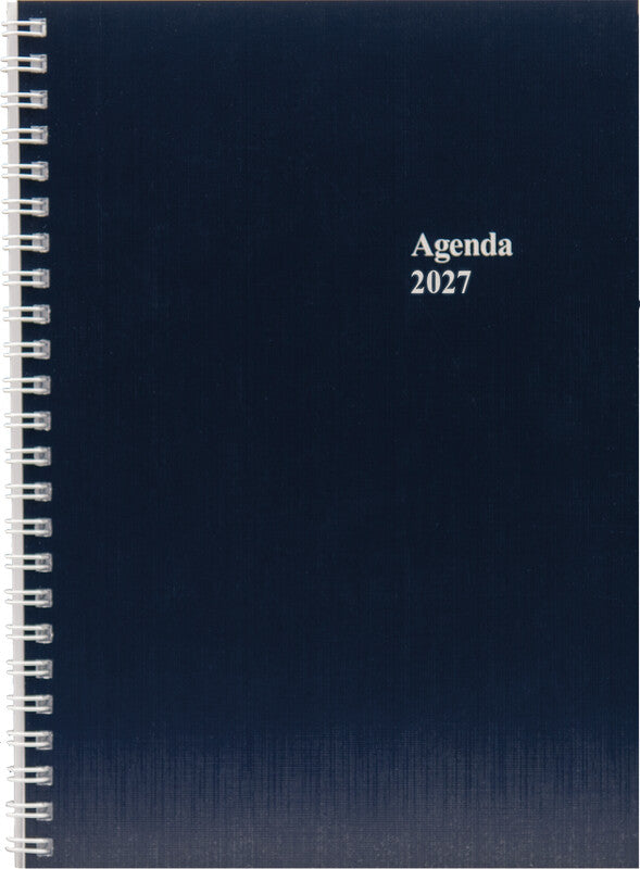 Simplex Agenda – 1 Woche/2 Seiten, Spiralbindung, A5, Jan–Dez, mehrsprachig, Blau, FSC