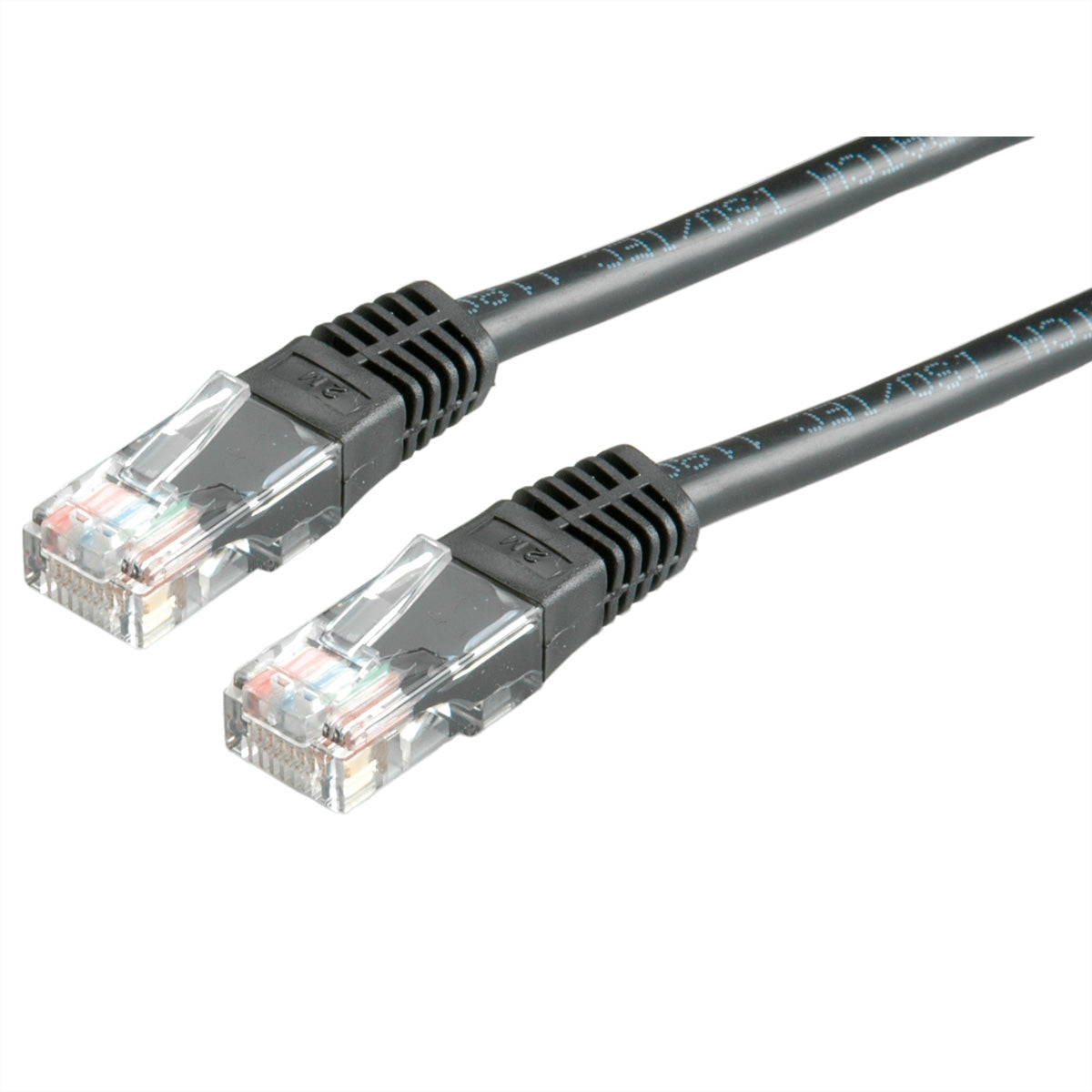 VALUE Patchkabel – Cat6 U/UTP, 2,0 m, Schwarz, RJ-45