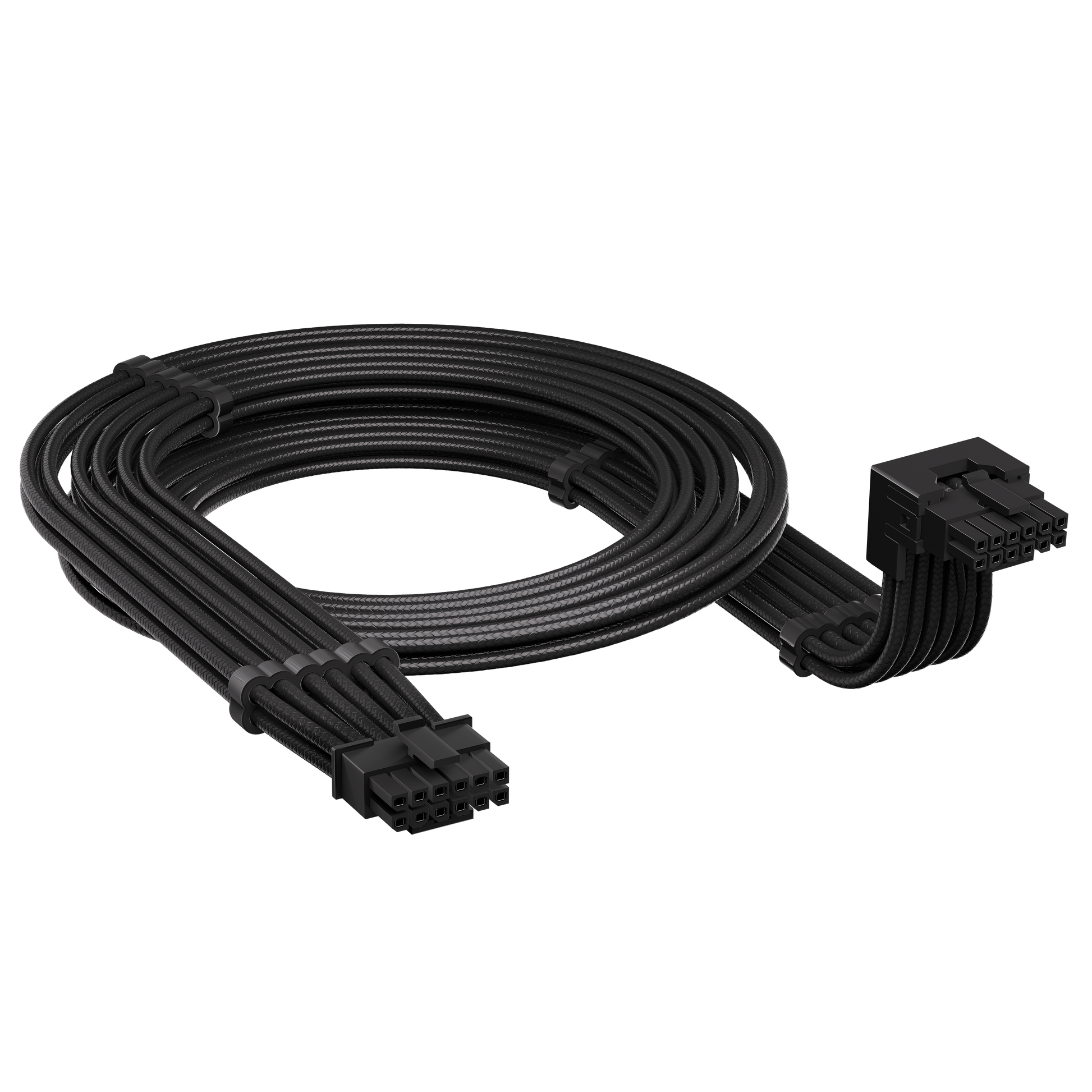 Corsair PCIe-Stromkabel – 12V-2×6 (gerade)–12-polig (gewinkelt, 90°), 0,65 m, schwarz