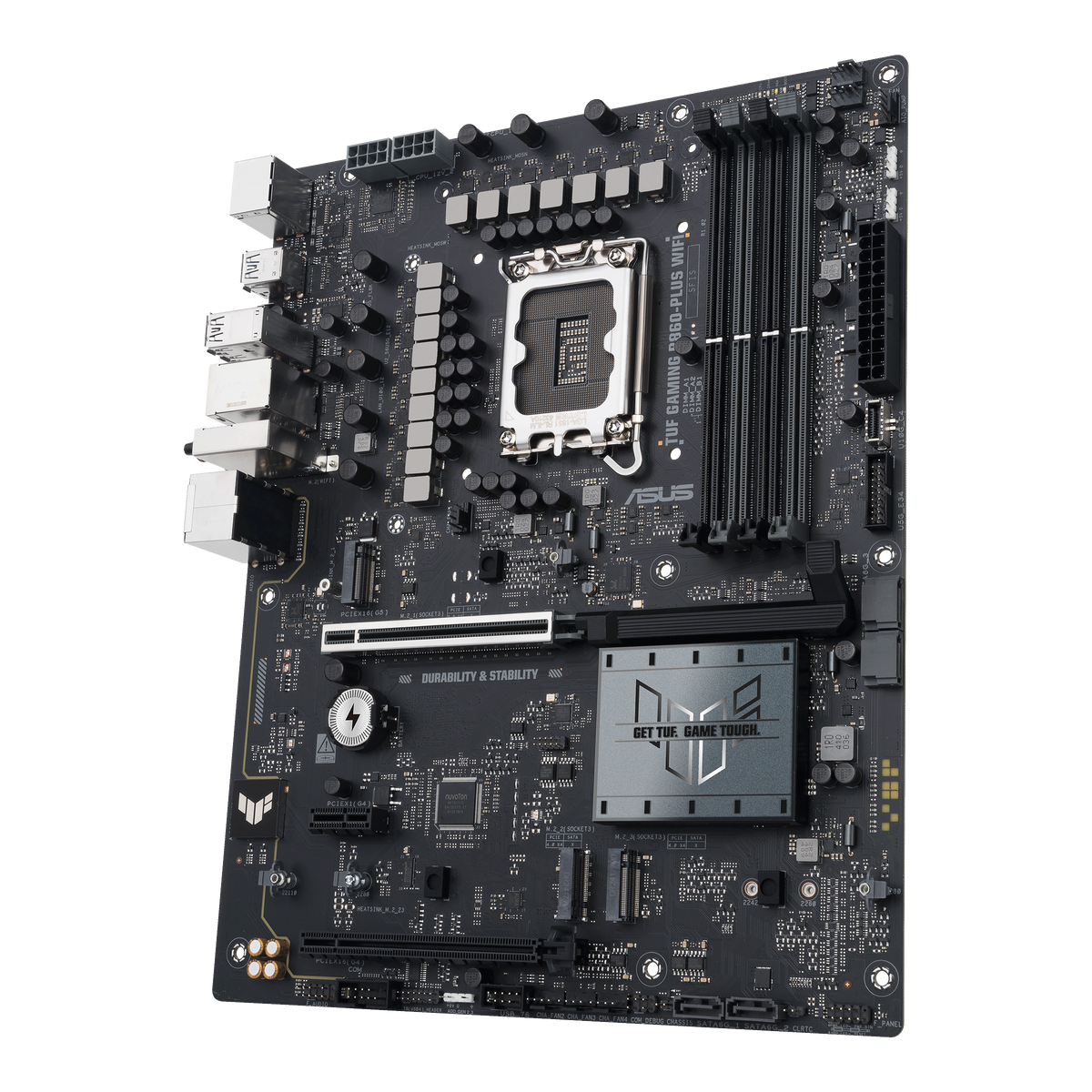 ASUS TUF GAMING B860-PLUS WIFI – Mainboard – LGA 1851, Intel B860, ATX, 4×DDR5 (max. 256 GB)