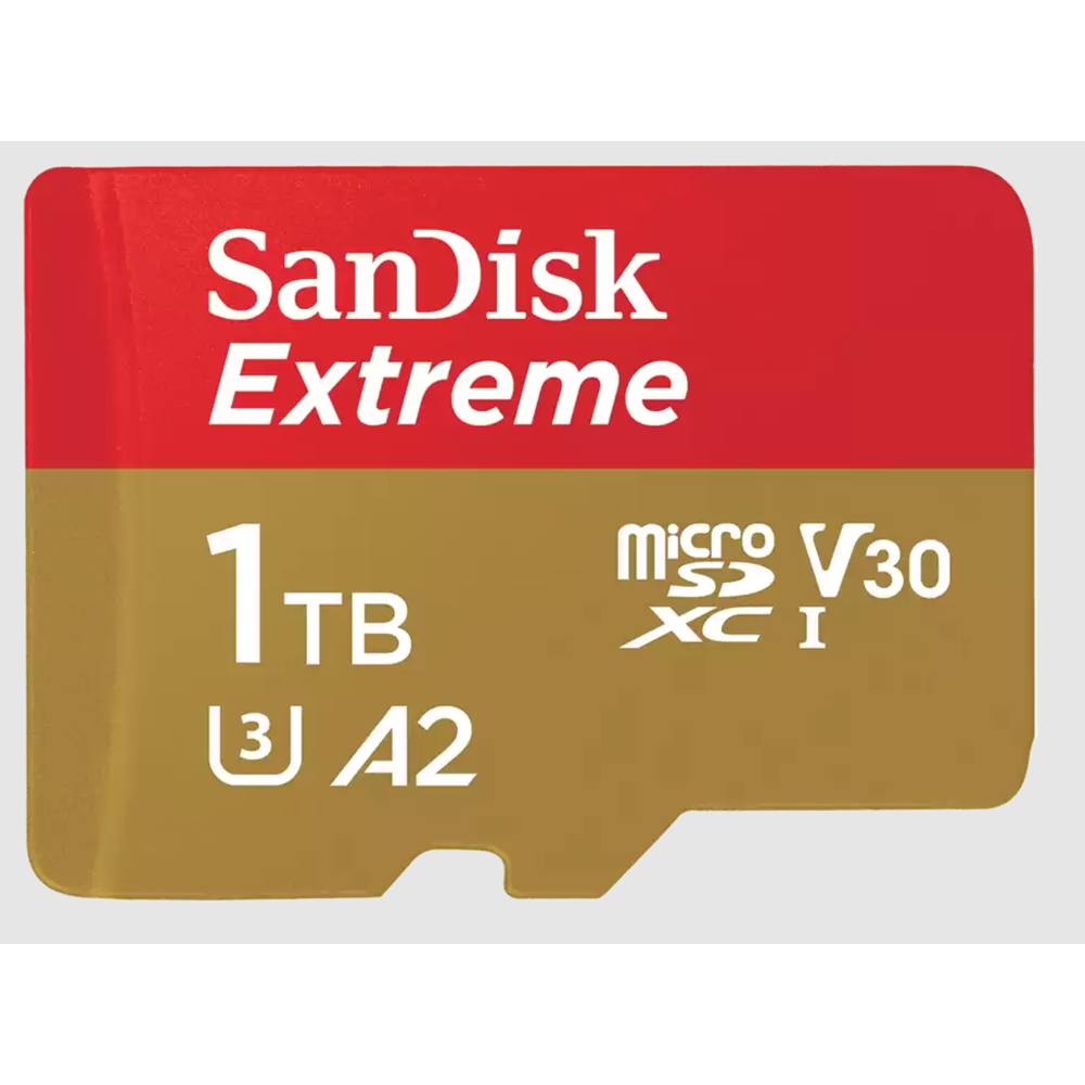 SanDisk EXTREME microSDXC – 1 TB, 190 MB/s Lesen, 130 MB/s Schreiben, A2, C10, mit SD-Adapter