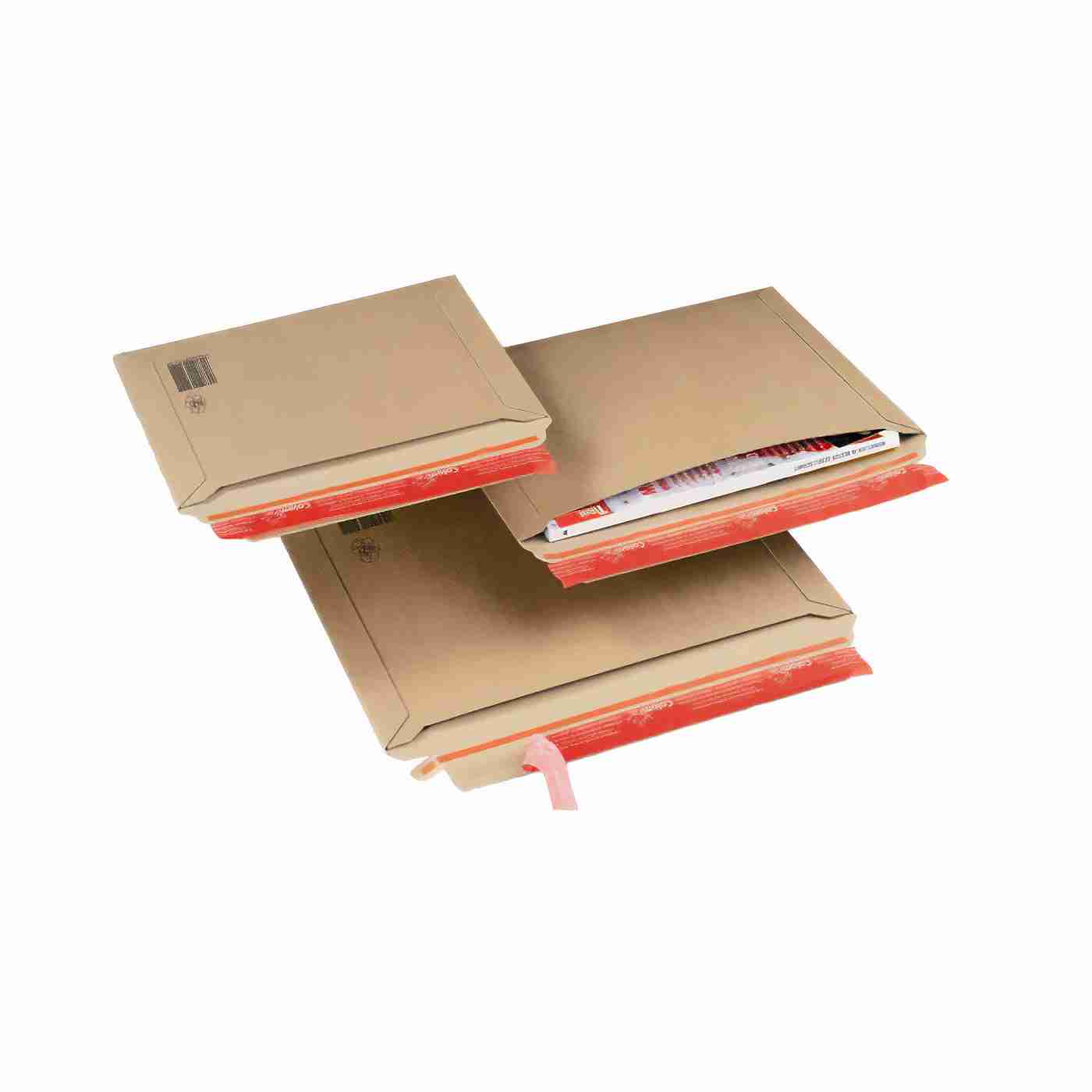 Colompac Karton-Versandtasche – 285 × 400 × 30 mm, selbstklebend, mit Aufreissperforation, Karton, braun – 1 Stk., ab 20 Stk.