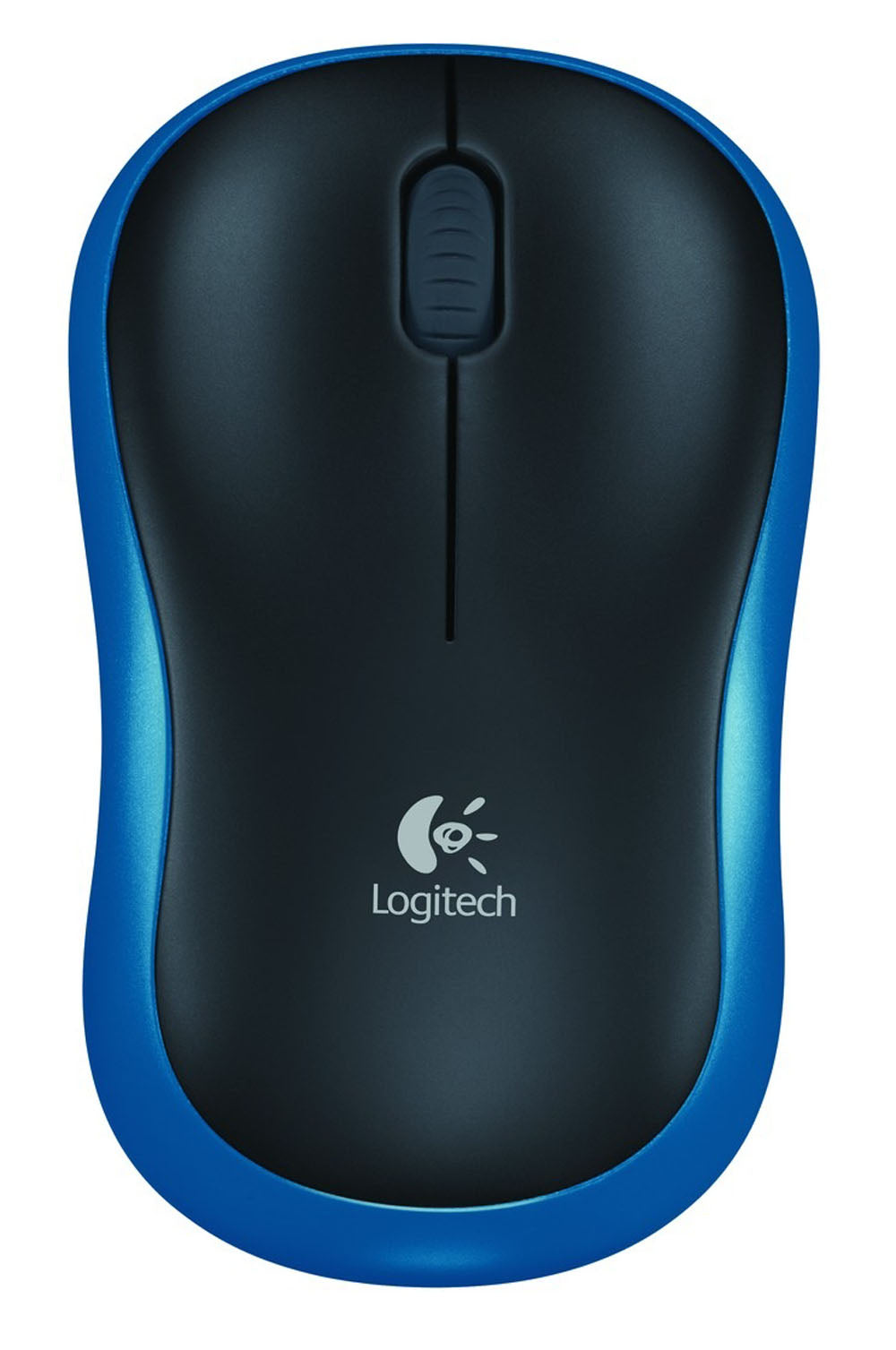 Logitech M185 – Maus – Kabellos (2,4 GHz), 1000 DPI, beidhändig, Schwarz/Blau
