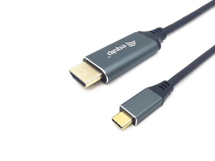 Equip USB-C auf HDMI Kabel 4K 240 Hz – 2 m – Grau/Schwarz
