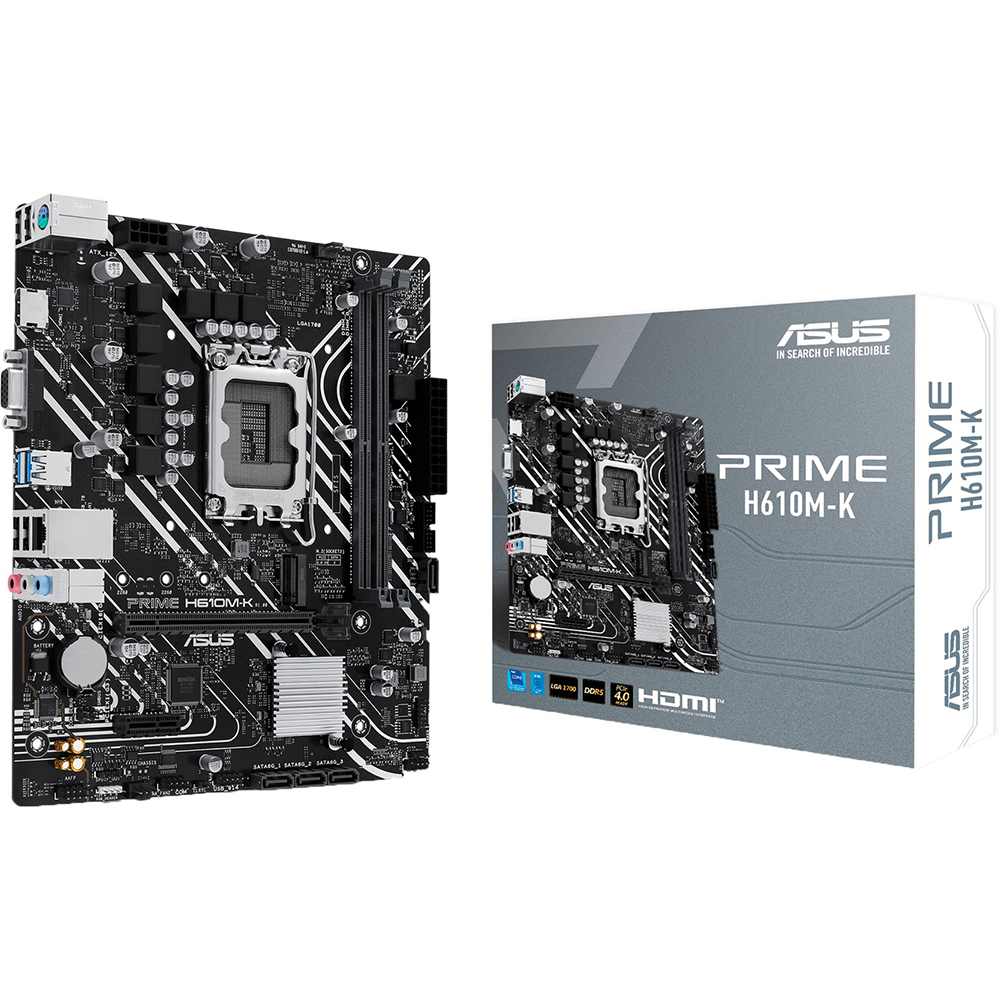 ASUS PRIME H610M-K – Mainboard – LGA 1700, Intel H610, mATX, DDR5