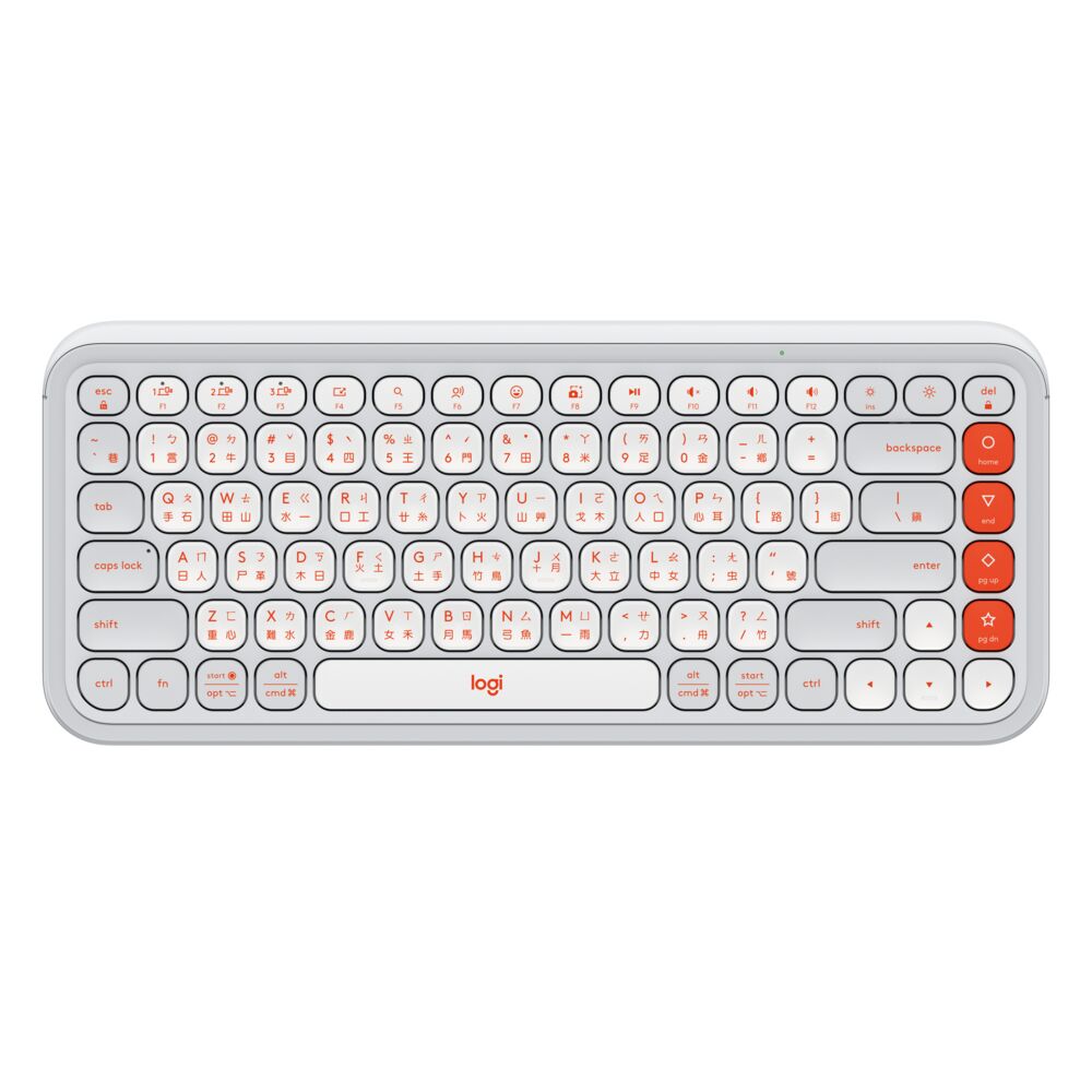 Logitech POP ICON KEYS – Tastatur, DE-Layout (DE), Weiss