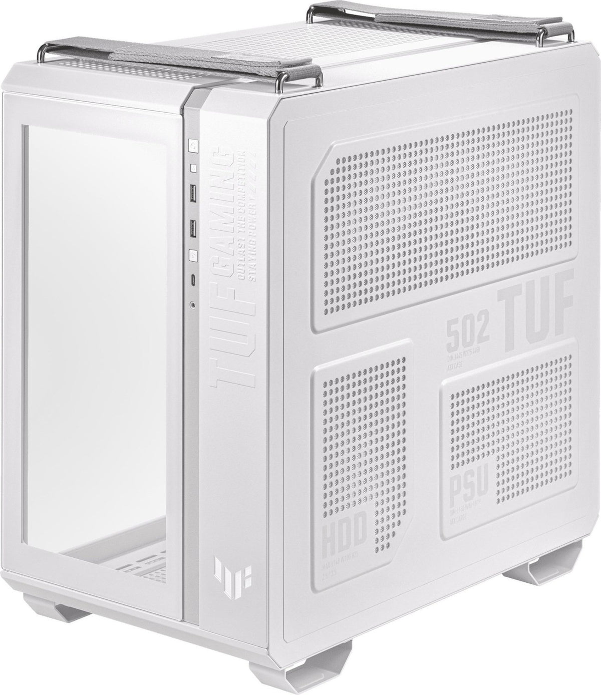 ASUS TUF Gaming GT502 PLUS – PC-Gehäuse – Midi Tower, Weiss, ATX/mATX/Mini-ITX, 450×285×446 mm, 400 mm GPU