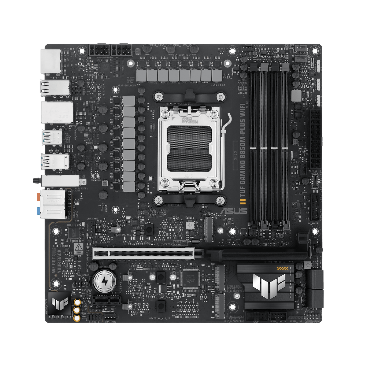 ASUS TUF GAMING B850M-PLUS WIFI – Mainboard – Sockel AM5, AMD B850, mATX, DDR5