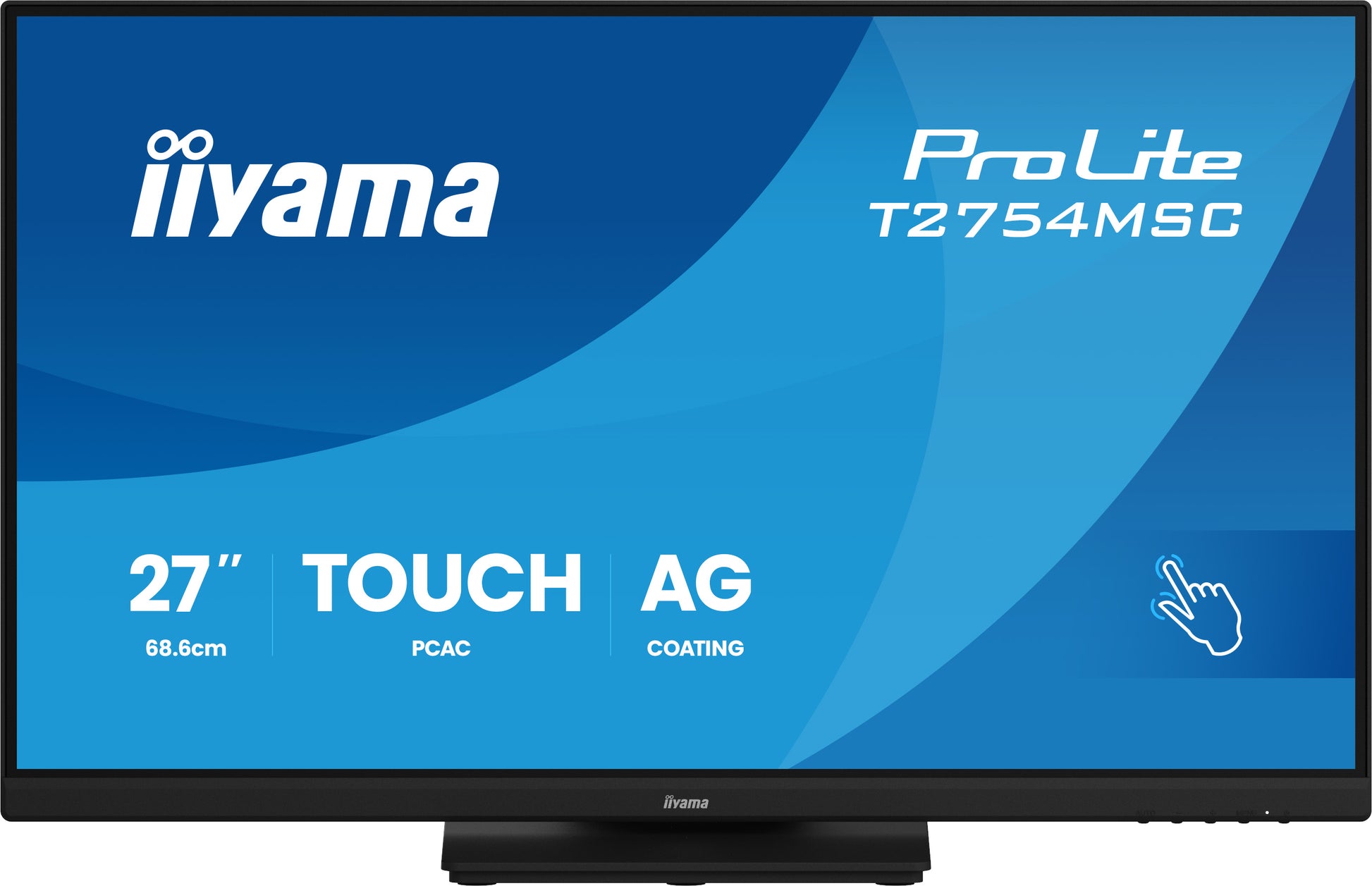 iiyama T2754MSC-B2AG – Touch-Monitor 27" – 1920 × 1080 (Full HD), IPS, PCAP 10-Punkt, HDMI/DP