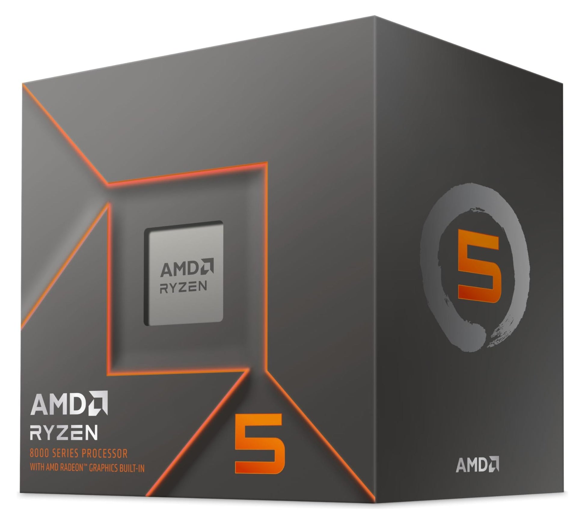 AMD Ryzen 5 8500G – Prozessor – 6 Kerne/12 Threads, 3,5 GHz (Boost 5 GHz), AM5, 65 W, Box, mit Kühler