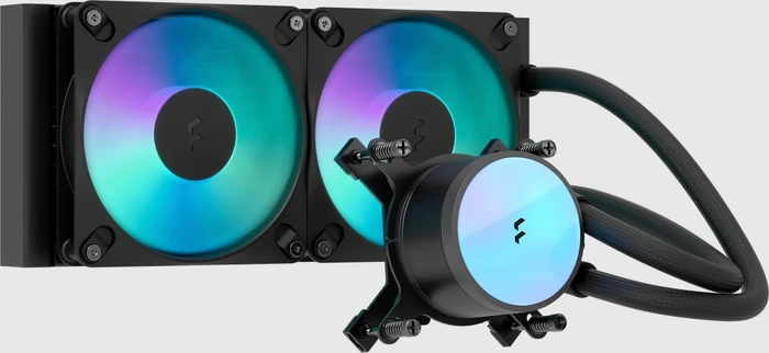 Fractal Design Radius 240 RGB – All-in-One Flüssigkeitskühler – 2×120 mm Lüfter, für LGA 1200, AM4, AM5