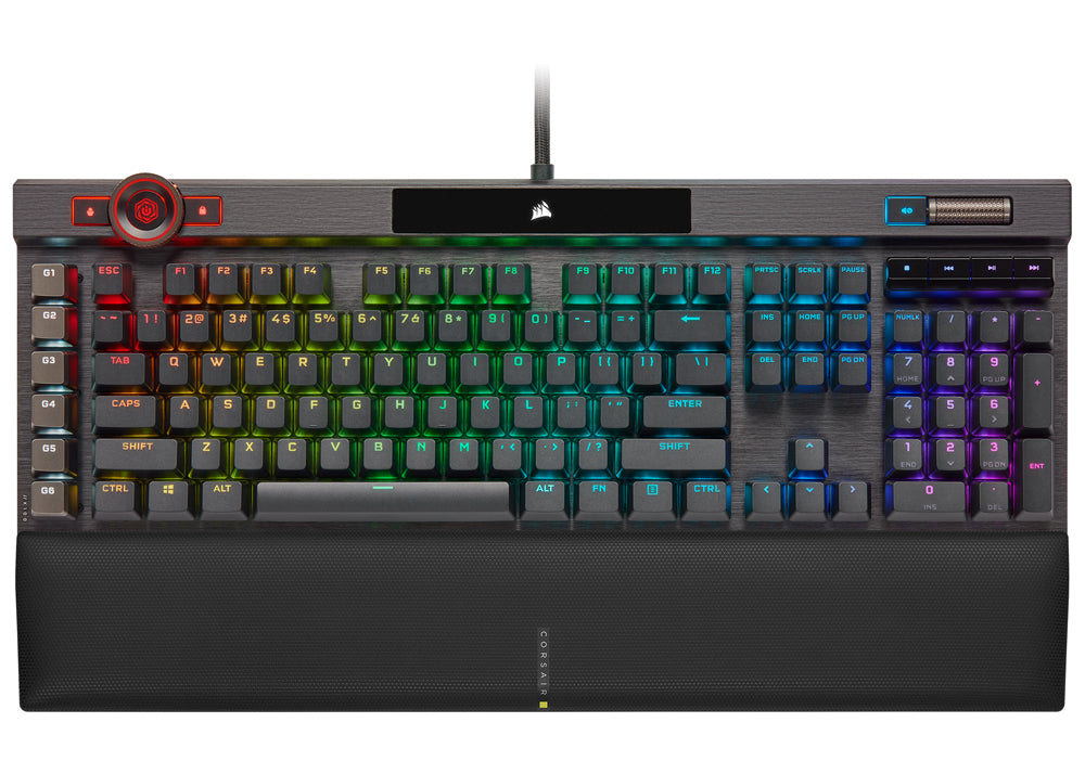 Corsair K100 OPX – Tastatur, kabelgebunden (USB-A), CH-Layout (DE-CH), Fullsize (mit Ziffernblock)