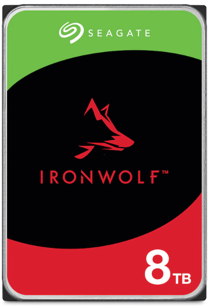 Seagate IronWolf ST8000VN002 – 8 TB, 3,5" HDD, 5400 U/min, 256 MB Cache, SATA III, für NAS