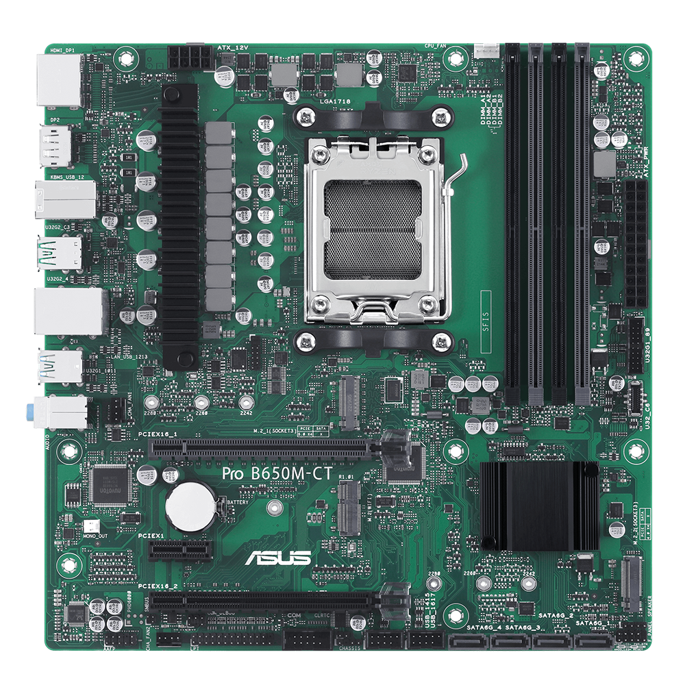 ASUS PRO B650M-CT-CSM – Mainboard – AM5, AMD B650, mATX, DDR5, 4×DIMM, 128 GB