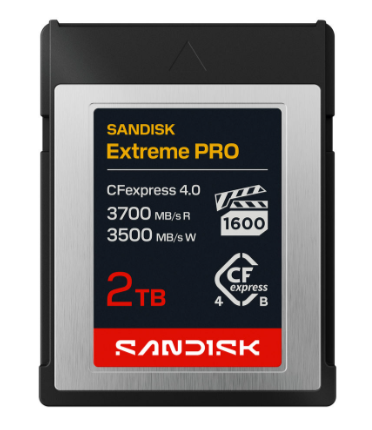 SanDisk Extreme PRO CFexpress 4.0 B PCIe4x2 CompactFlash 2 TB