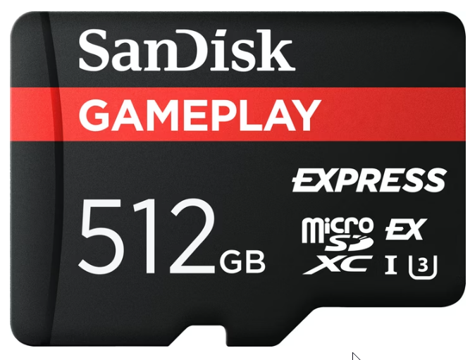 SanDisk Express GamePlay microSDXC 512 GB – 880 MB/s Lesen