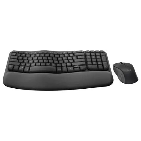 Logitech Wave Keys & Lift – Tastatur-Maus-Set – AZERTY (FR) – Graphit